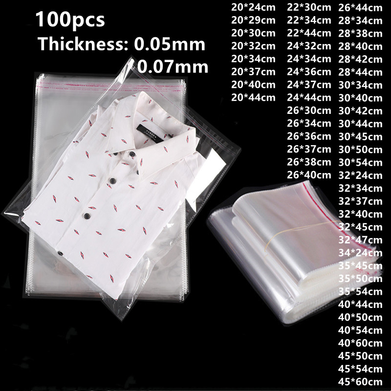 Cellophane Wrap Clear - Sacchetto di plastica trasparente da 100