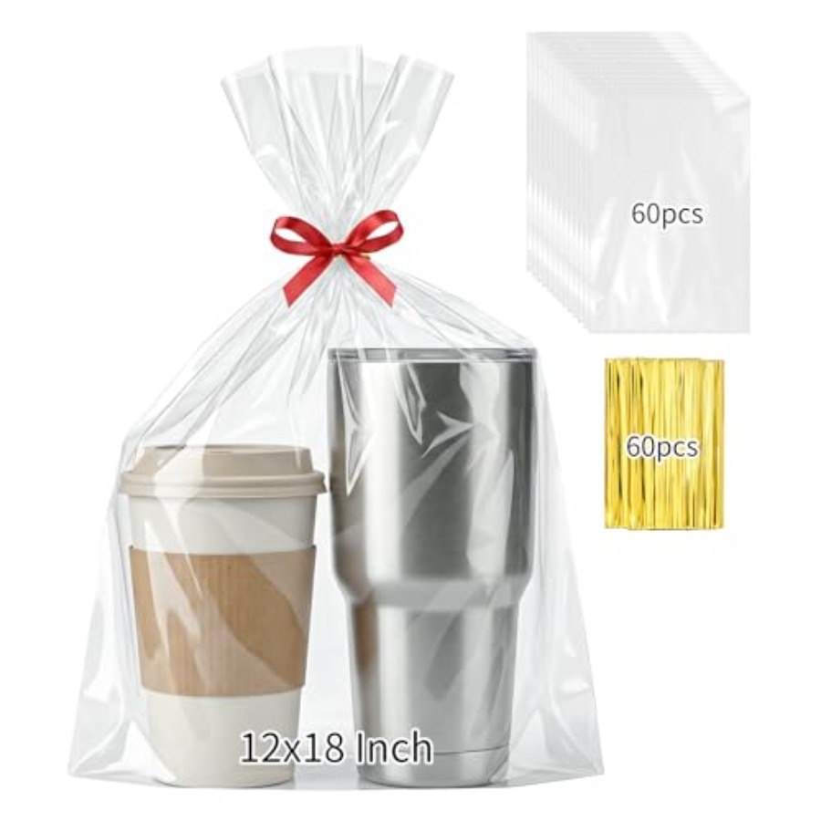 60 Sacchetti Regalo in Celloph - Cellophane Wrap Clear recensione e prezzo